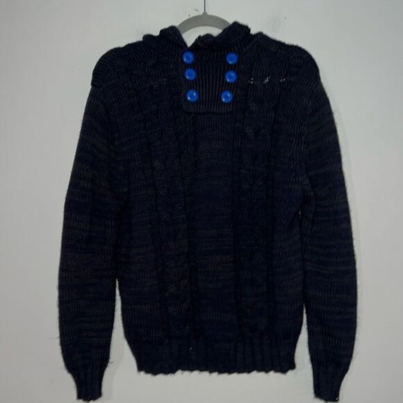 Mens Pullover Sweater,Men's Knitted Hooded - Picture 1 of 7